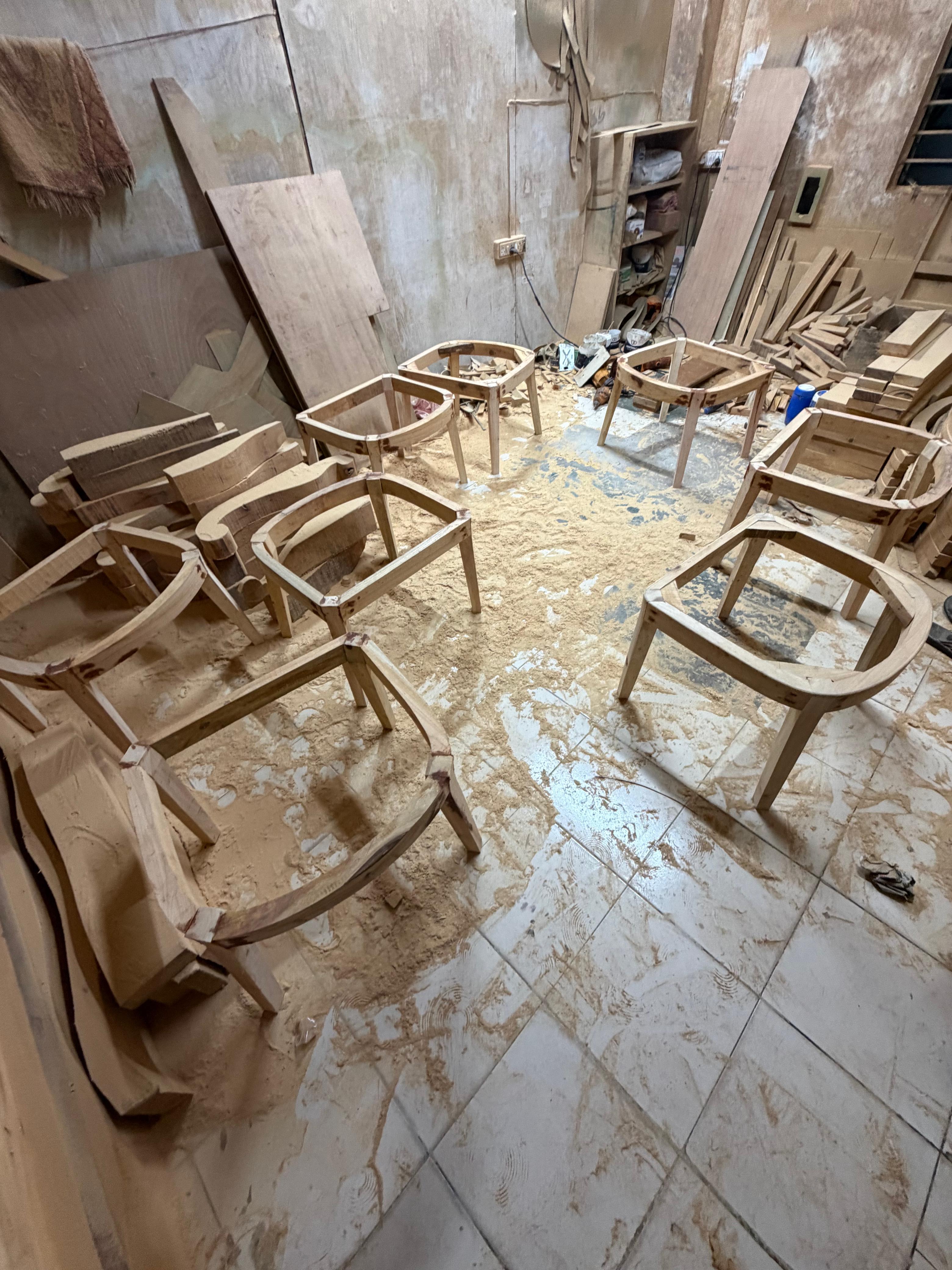 Cove Dining Chairs in the making