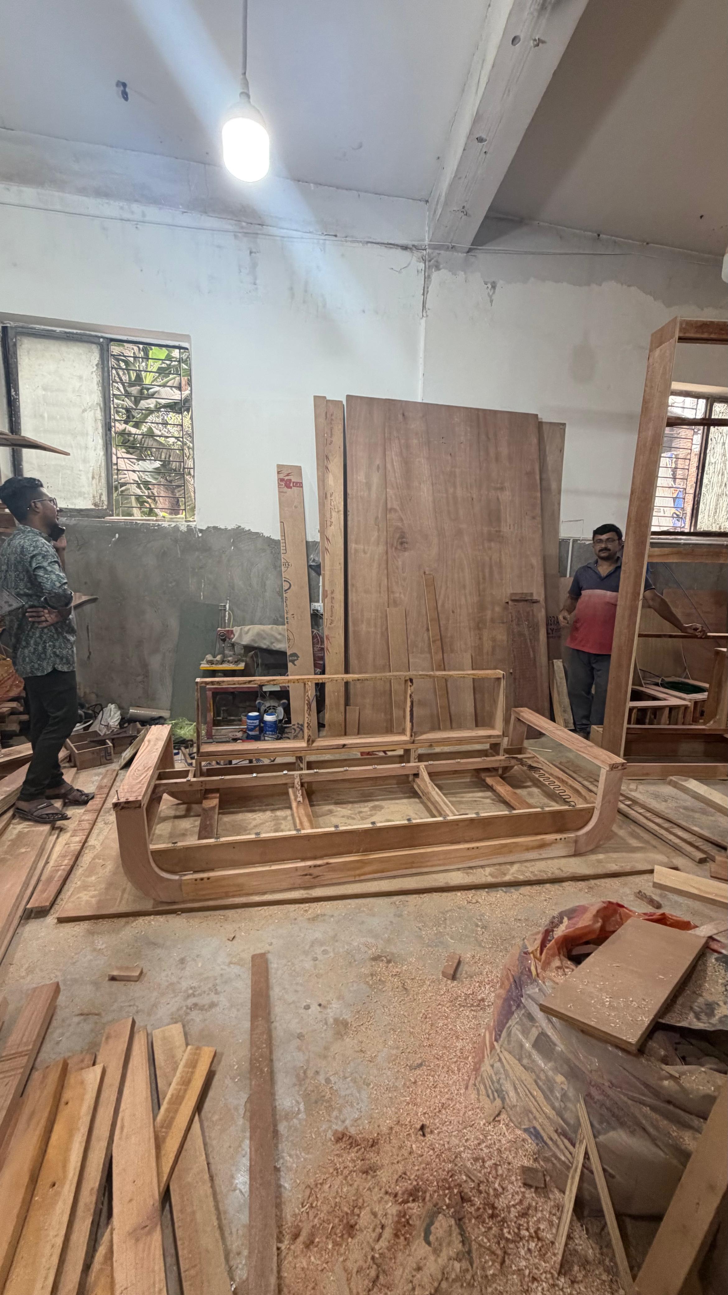 Slate Sofa (3 Seater) in the making