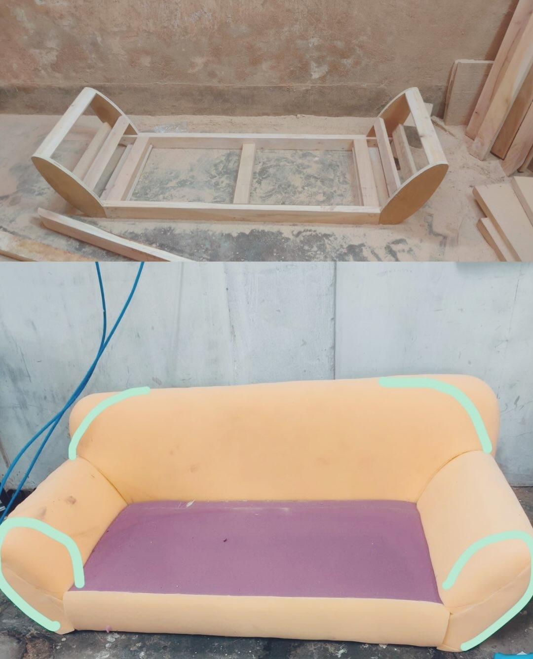 Pilo Sofa in the making