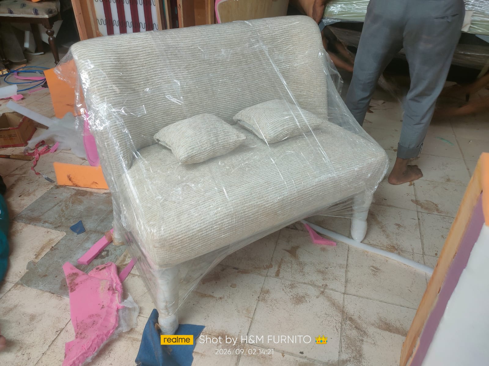 Ember Slipper Chair in the making
