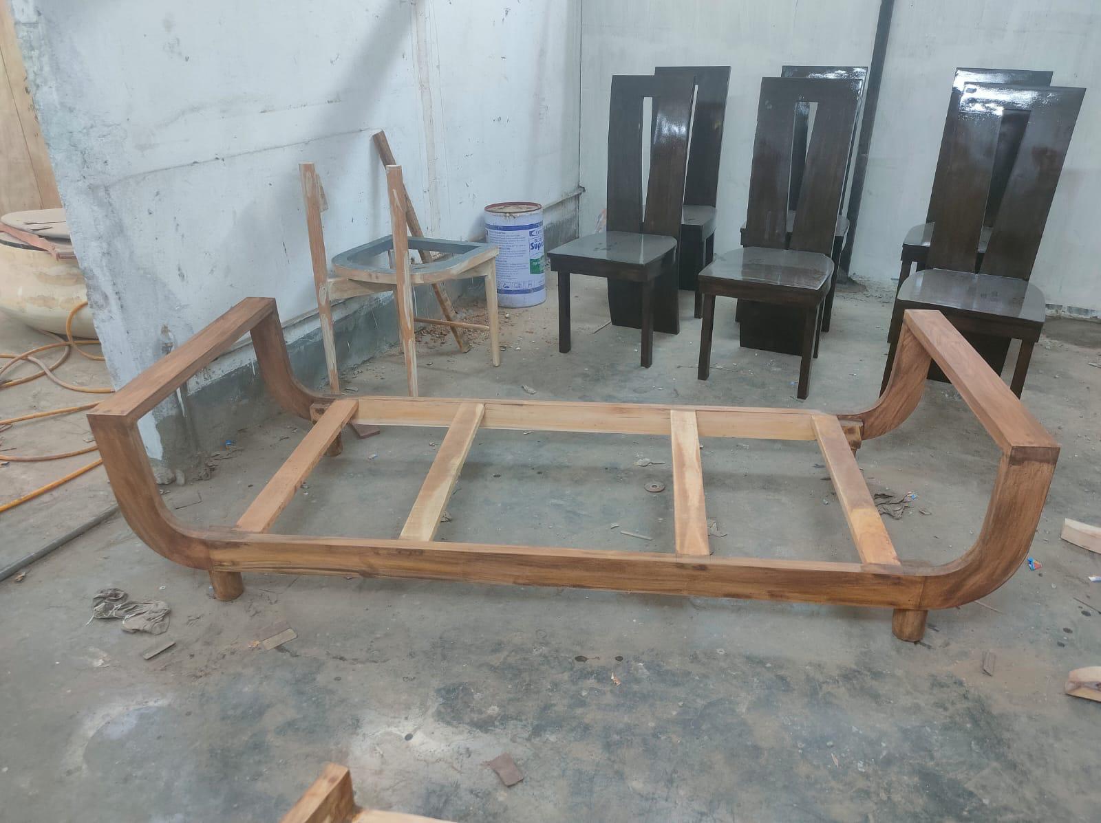 Slate Sofa (3 Seater) in the making