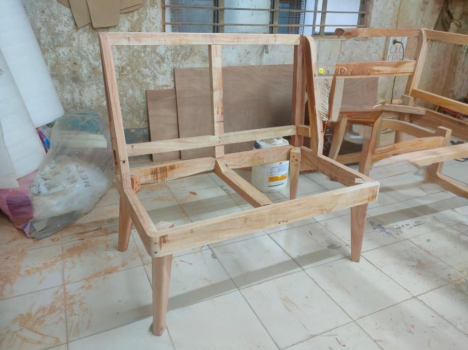 Ember Slipper Chair in the making
